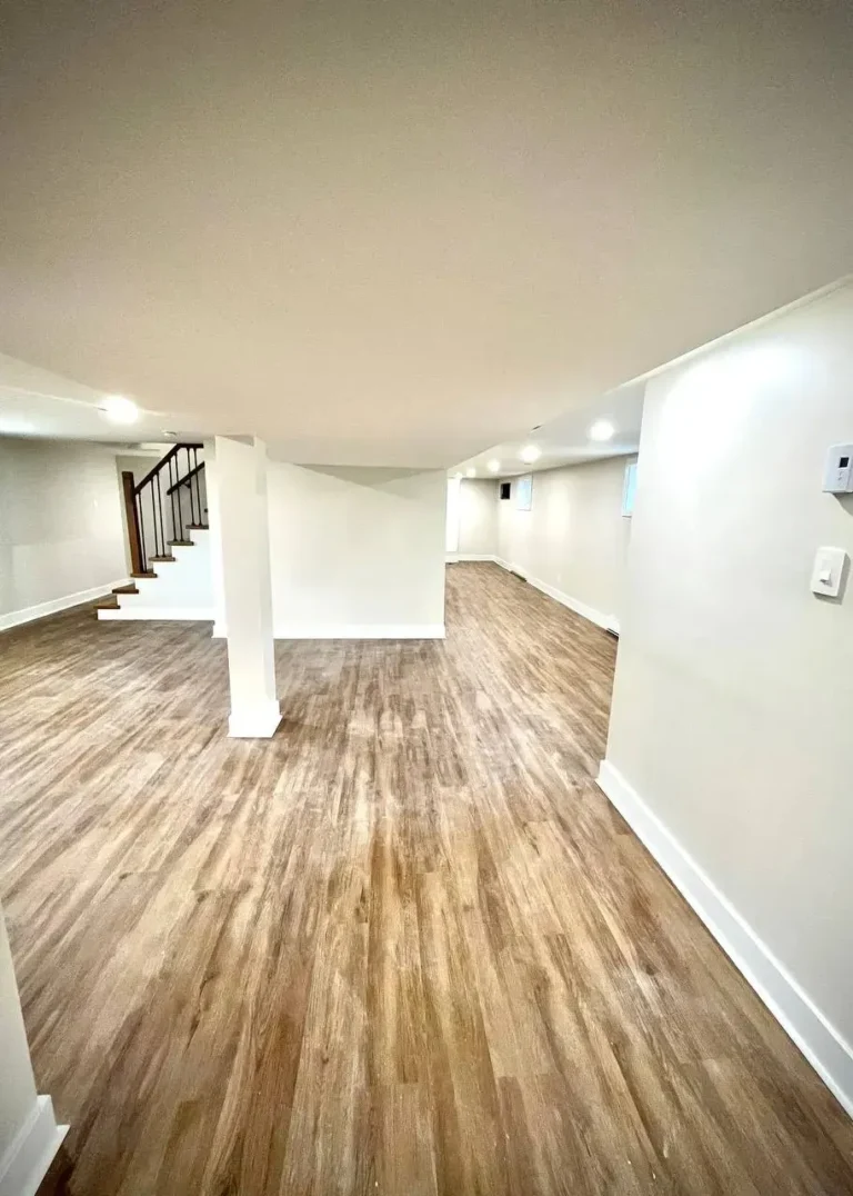 Basement renovation project in Montreal