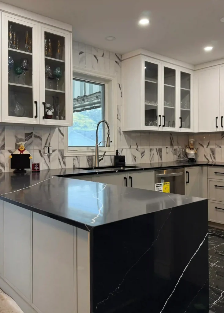 Modern kitchen renovation project in Montreal